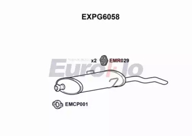 Глушитель выхлопных газов конечный EuroFlo EXPG6058