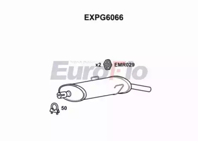 Глушитель выхлопных газов конечный EuroFlo EXPG6066