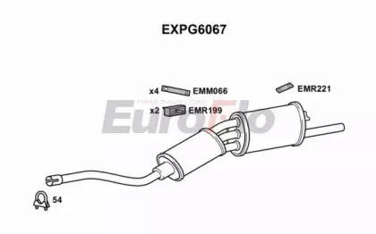 Глушитель выхлопных газов конечный EuroFlo EXPG6067