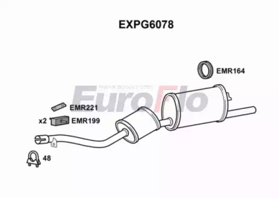 Глушитель выхлопных газов конечный EuroFlo EXPG6078