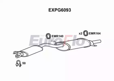 Глушитель выхлопных газов конечный EuroFlo EXPG6093