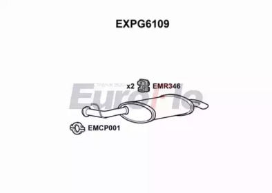 Глушитель выхлопных газов конечный EuroFlo EXPG6109