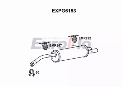 Глушитель выхлопных газов конечный EuroFlo EXPG6153