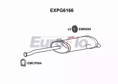 Глушитель выхлопных газов конечный EuroFlo EXPG6166