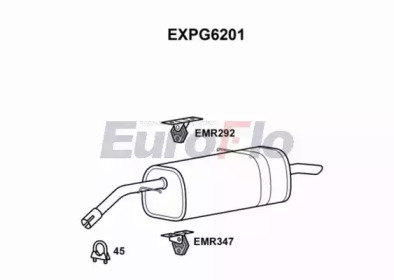 Глушитель выхлопных газов конечный EuroFlo EXPG6201