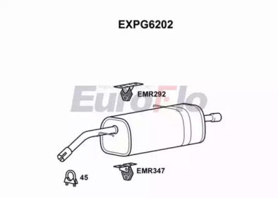 Глушитель выхлопных газов конечный EuroFlo EXPG6202