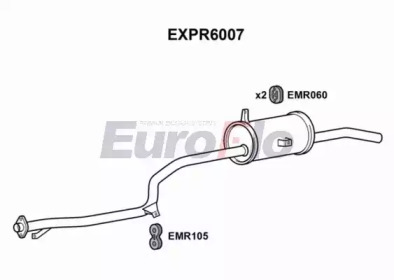 Глушитель выхлопных газов конечный EuroFlo EXPR6007