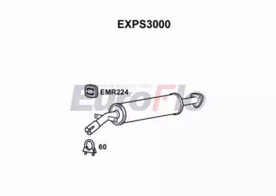 Средний глушитель выхлопных газов EuroFlo EXPS3000