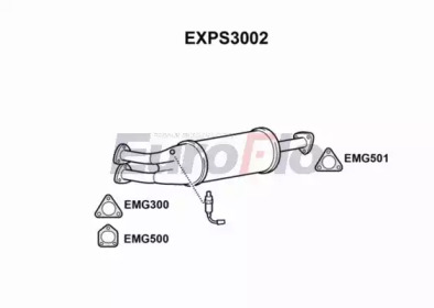 Средний глушитель выхлопных газов EuroFlo EXPS3002