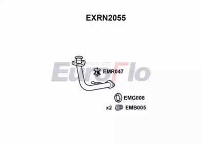 Труба выхлопного газа EuroFlo EXRN2055