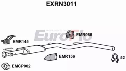 Средний глушитель выхлопных газов EuroFlo EXRN3011