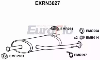 Средний глушитель выхлопных газов EuroFlo EXRN3027