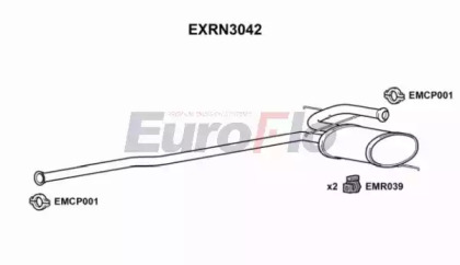 Средний глушитель выхлопных газов EuroFlo EXRN3042