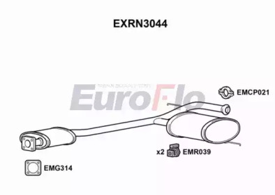 Средний глушитель выхлопных газов EuroFlo EXRN3044