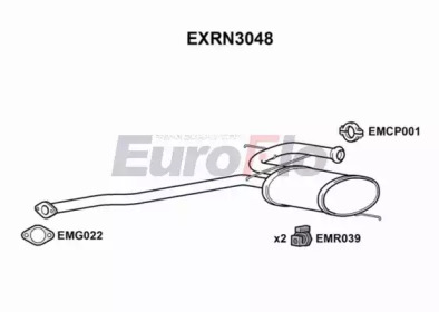 Средний глушитель выхлопных газов EuroFlo EXRN3048