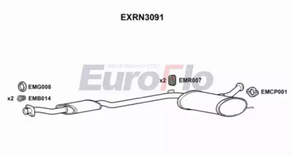 Средний глушитель выхлопных газов EuroFlo EXRN3091