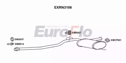 Средний глушитель выхлопных газов EuroFlo EXRN3106