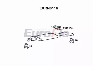 Средний глушитель выхлопных газов EuroFlo EXRN3116