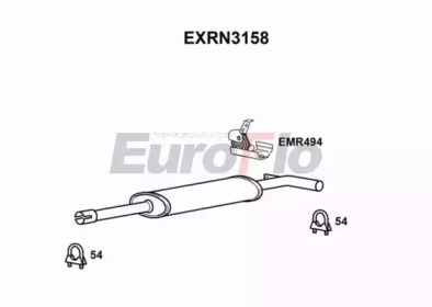 Средний глушитель выхлопных газов EuroFlo EXRN3158