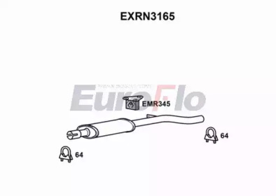 Средний глушитель выхлопных газов EuroFlo EXRN3165