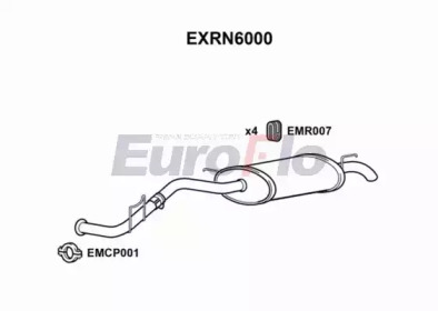 Глушитель выхлопных газов конечный EuroFlo EXRN6000