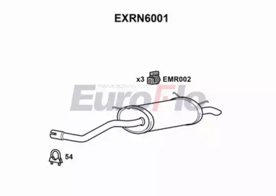 Глушитель выхлопных газов конечный EuroFlo EXRN6001