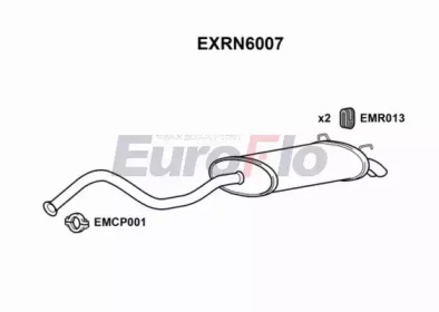 Глушитель выхлопных газов конечный EuroFlo EXRN6007