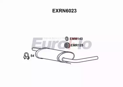 Глушитель выхлопных газов конечный EuroFlo EXRN6023