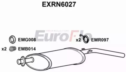 Глушитель выхлопных газов конечный EuroFlo EXRN6027