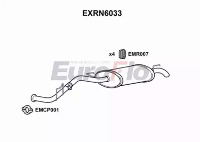 Глушитель выхлопных газов конечный EuroFlo EXRN6033