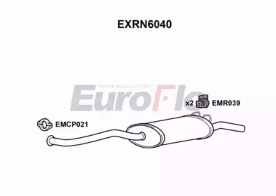 Глушитель выхлопных газов конечный EuroFlo EXRN6040