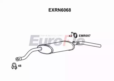 Глушитель выхлопных газов конечный EuroFlo EXRN6068