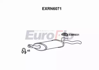 Глушитель выхлопных газов конечный EuroFlo EXRN6071