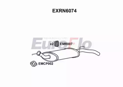 Глушитель выхлопных газов конечный EuroFlo EXRN6074