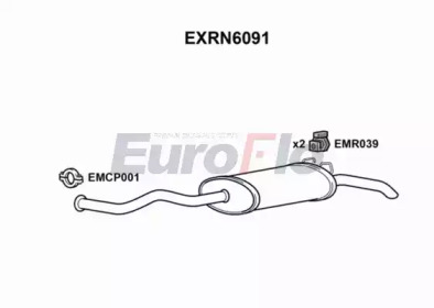 Глушитель выхлопных газов конечный EuroFlo EXRN6091