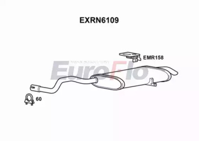 Глушитель выхлопных газов конечный EuroFlo EXRN6109