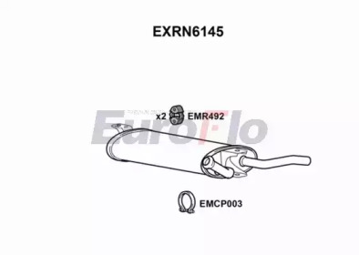 Глушитель выхлопных газов конечный EuroFlo EXRN6145