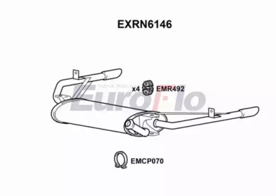 Глушитель выхлопных газов конечный EuroFlo EXRN6146