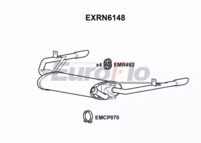 Глушитель выхлопных газов конечный EuroFlo EXRN6148