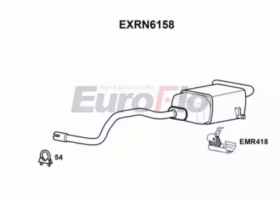 Глушитель выхлопных газов конечный EuroFlo EXRN6158