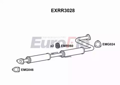 Средний глушитель выхлопных газов EuroFlo EXRR3028