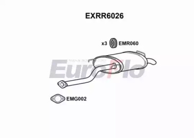 Глушитель выхлопных газов конечный EuroFlo EXRR6026