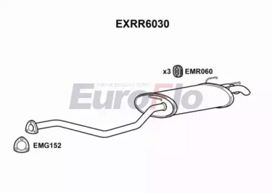 Глушитель выхлопных газов конечный EuroFlo EXRR6030