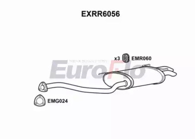 Глушитель выхлопных газов конечный EuroFlo EXRR6056