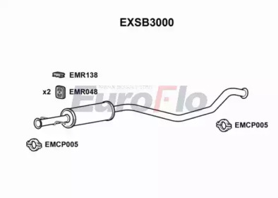 Средний глушитель выхлопных газов EuroFlo EXSB3000