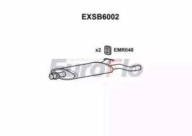 Глушитель выхлопных газов конечный EuroFlo EXSB6002