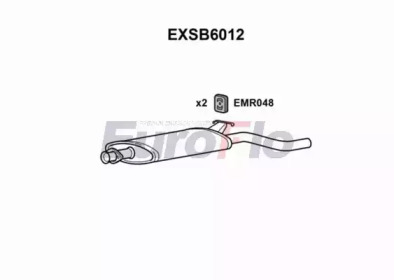 Глушитель выхлопных газов конечный EuroFlo EXSB6012