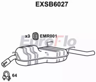 Амортизатор EuroFlo EXSB6027