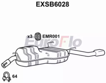 Амортизатор EuroFlo EXSB6028