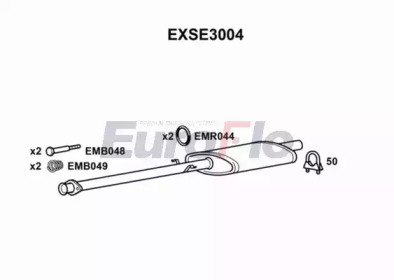 Средний глушитель выхлопных газов EuroFlo EXSE3004